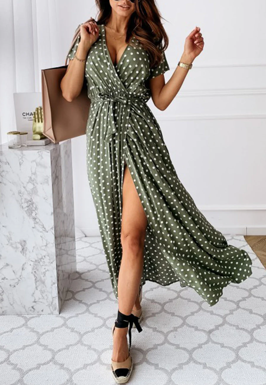 Polka Dot Wrap Dress | S-2XL - Image 8
