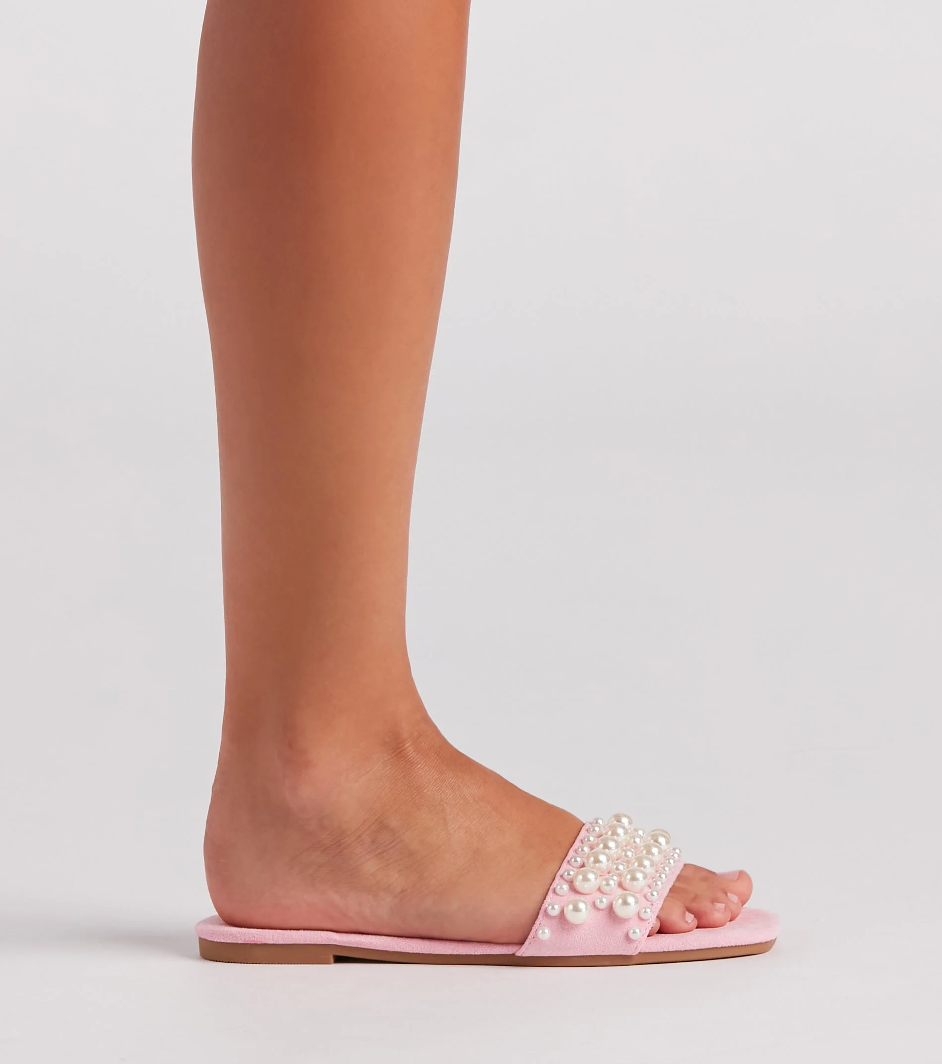 Precious In Faux Pearl Flat Sandals - Image 3