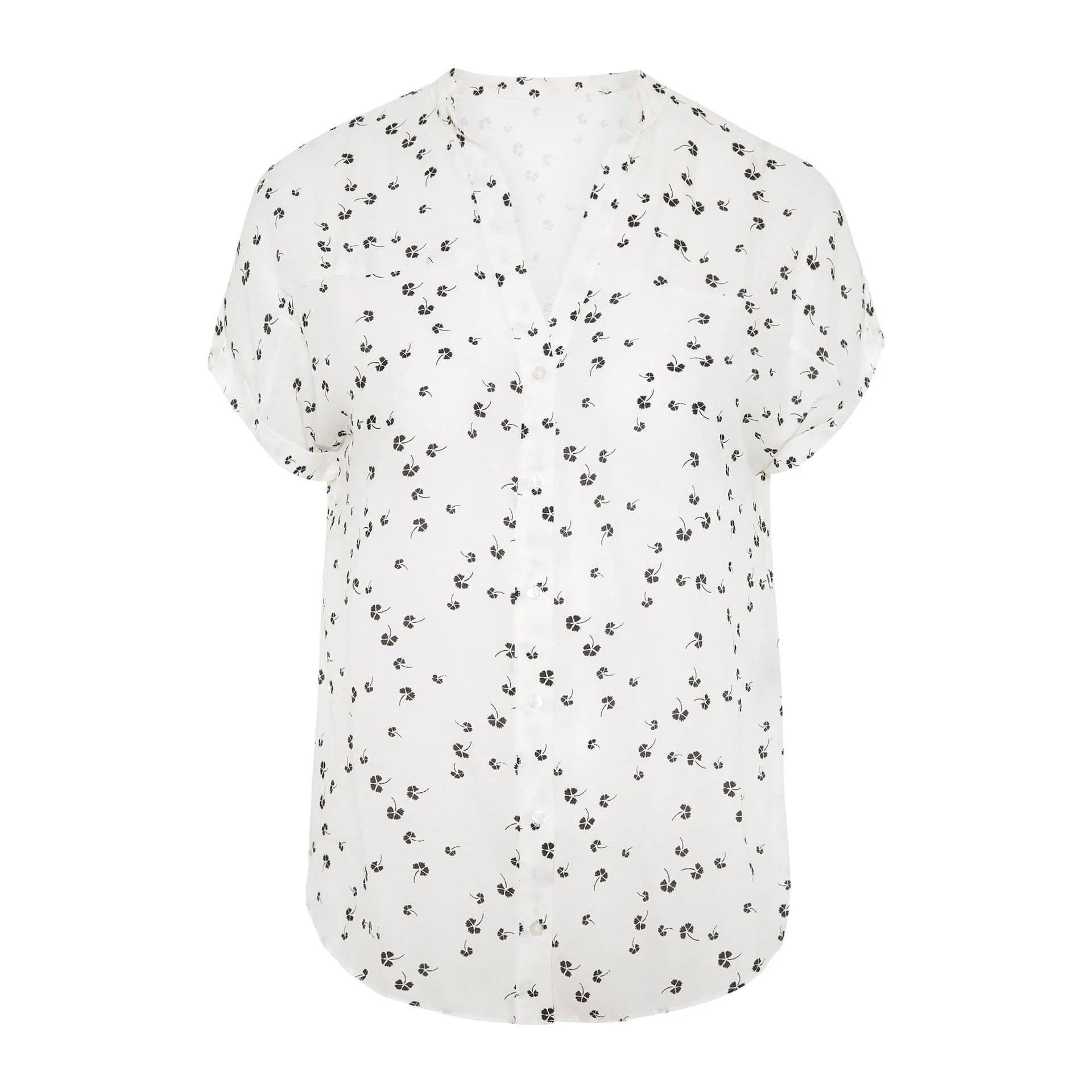 Printed Asymmetric Hem Polo Shirt - Image 14