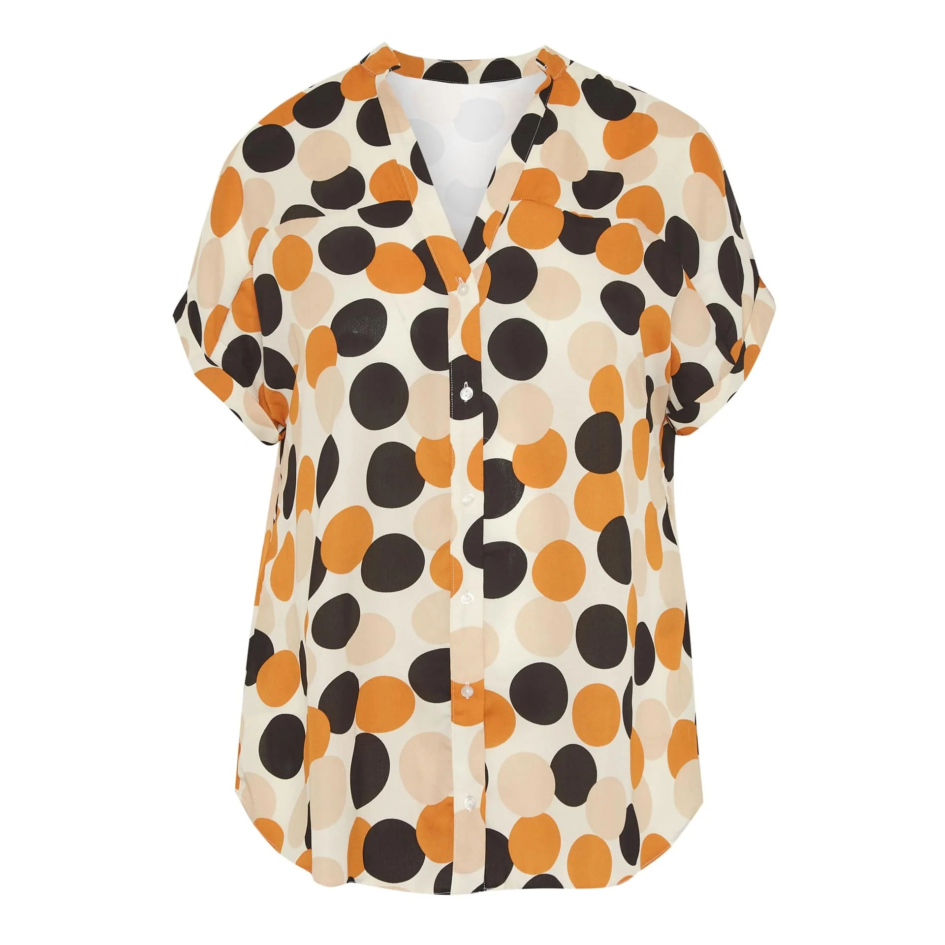 Printed Asymmetric Hem Polo Shirt - Image 4