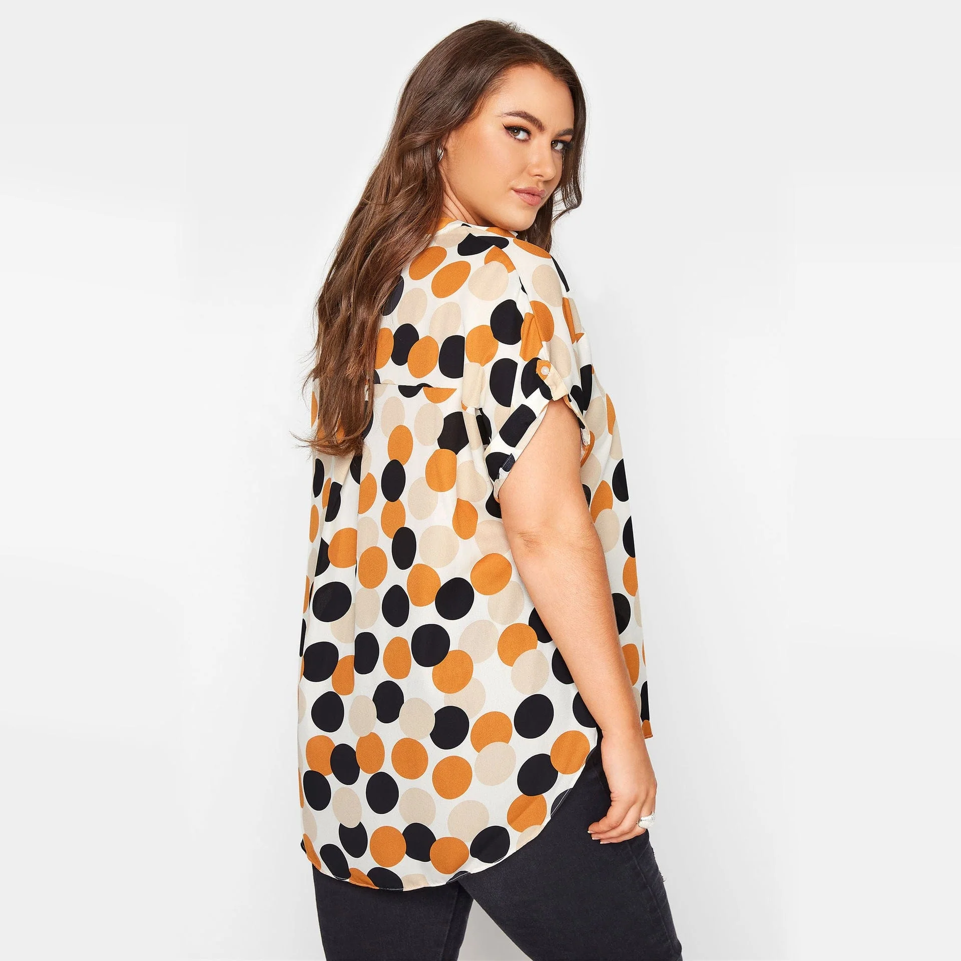 Printed Asymmetric Hem Polo Shirt - Image 5