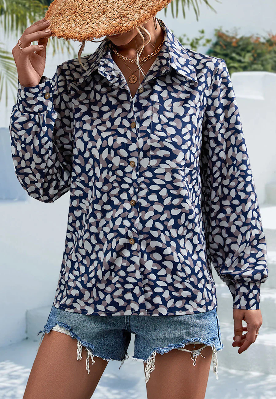 Printed Button Down Shirt - Image 14