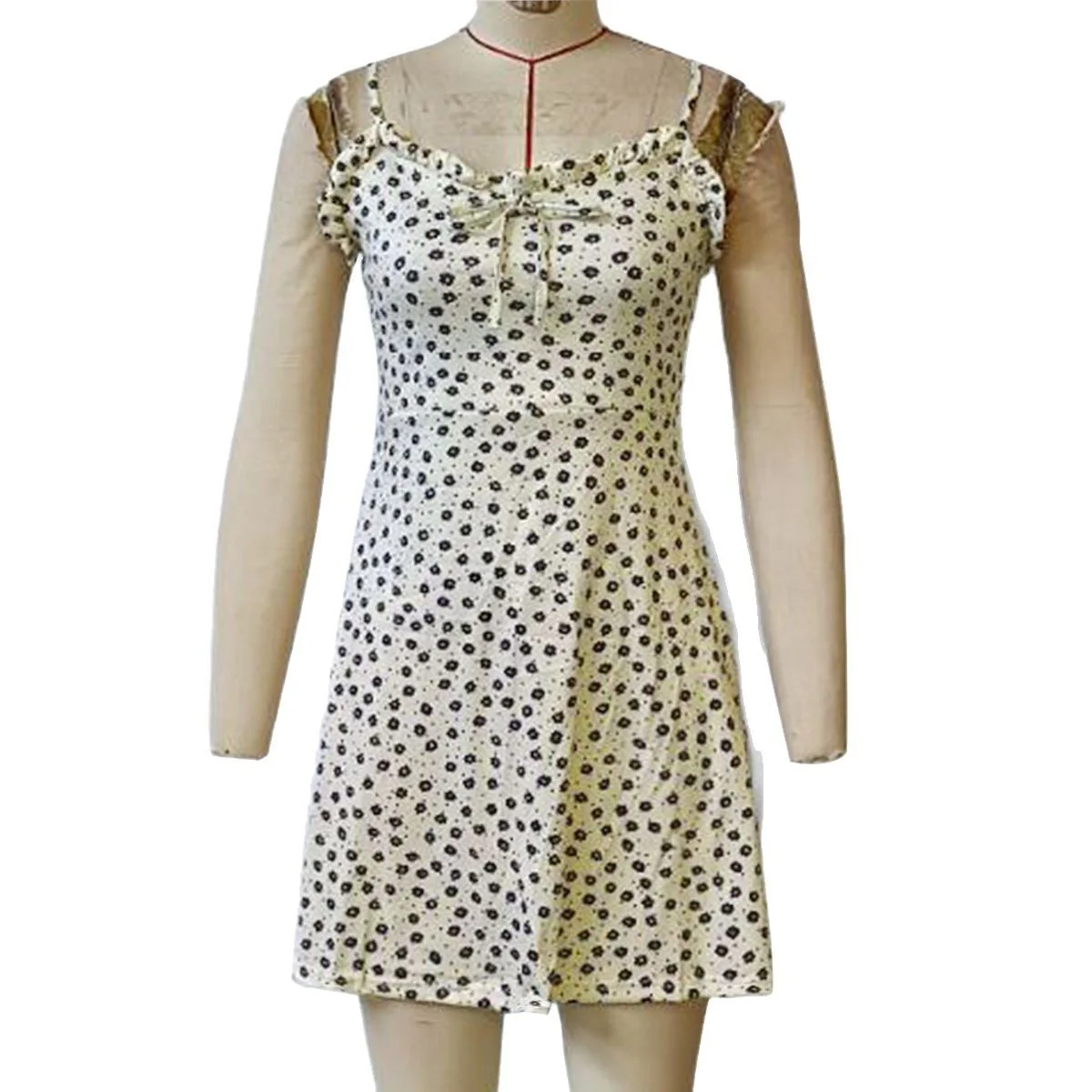 Printed Sleeveless Rural Style Dress - Image 5