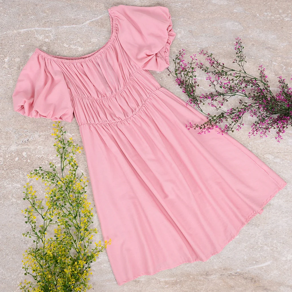 Puffed Sleeve Summer Dress - Image 4