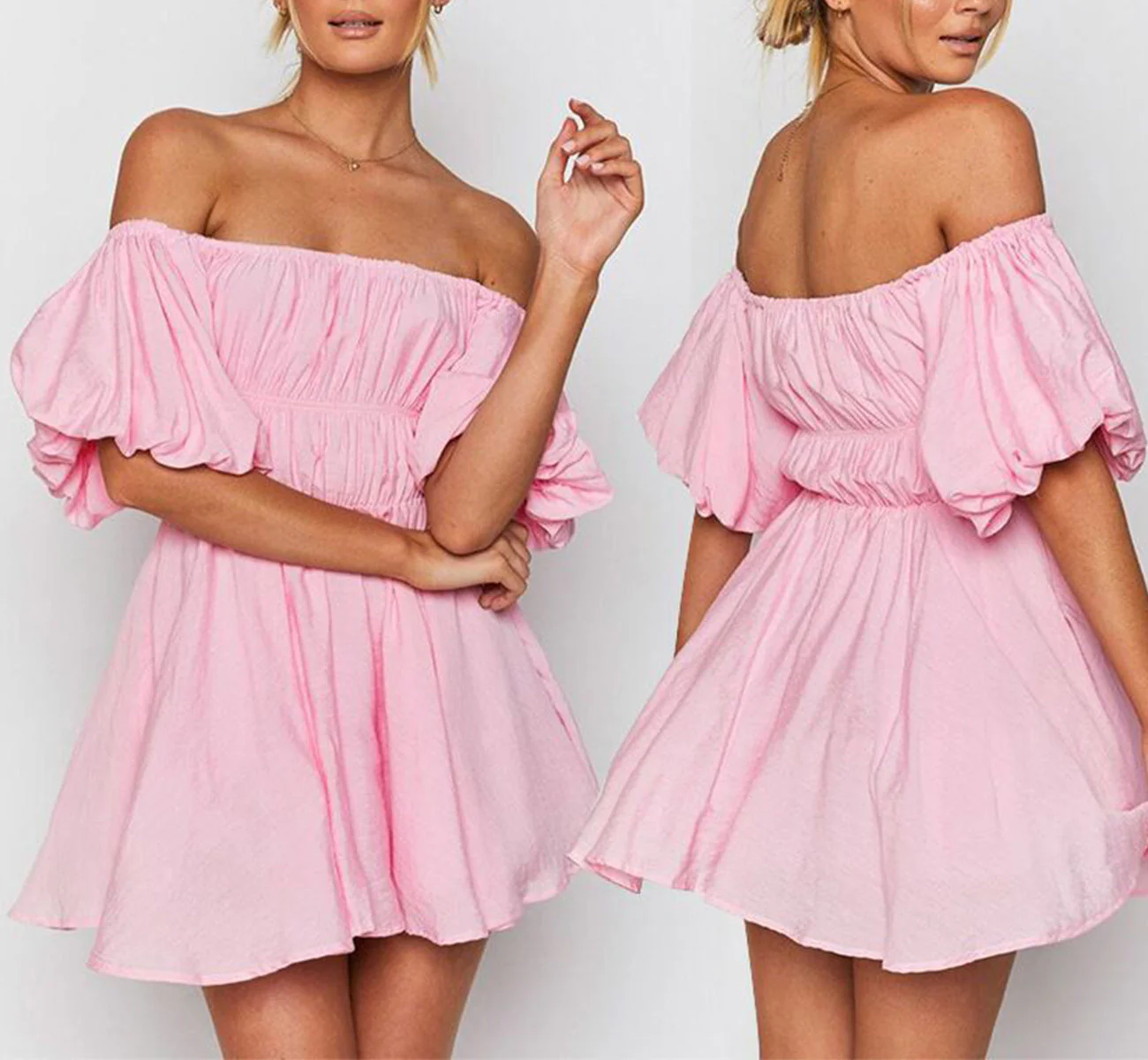 Puffed Sleeve Summer Dress - Image 6