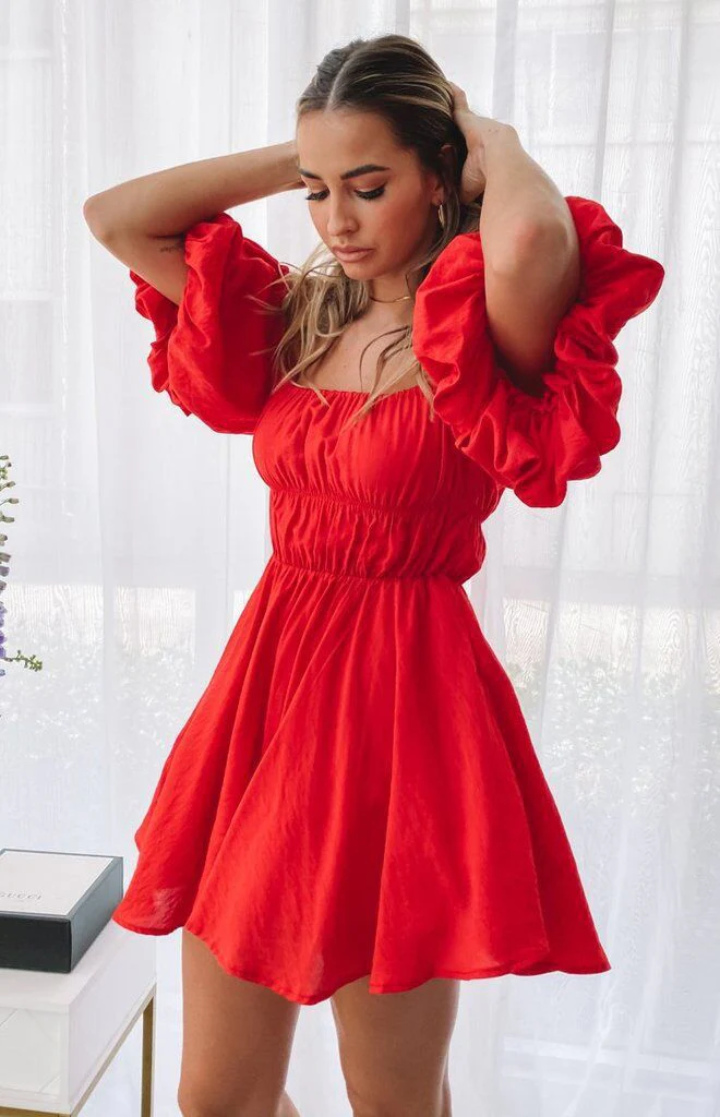 Puffed Sleeve Summer Dress - Image 7