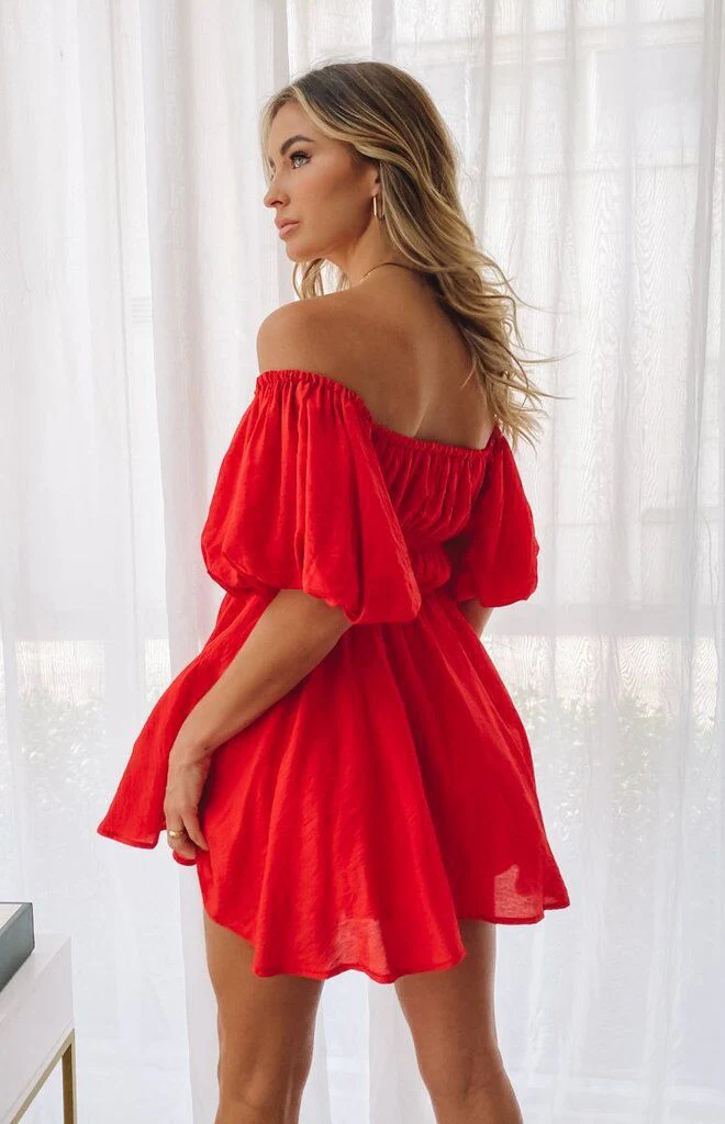 Puffed Sleeve Summer Dress - Image 9
