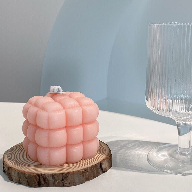 Puffer Bubble Cube Candle - Image 2