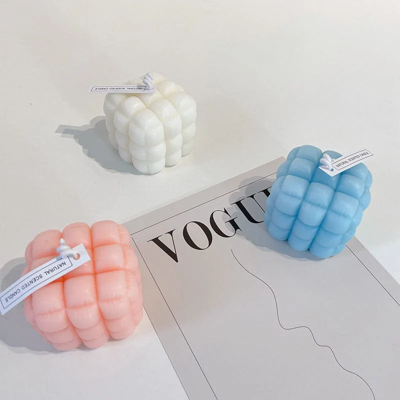 Puffer Bubble Cube Candle - Image 6