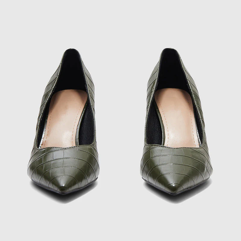 Pointed Shallow Mouth Casual Pumps - Image 4