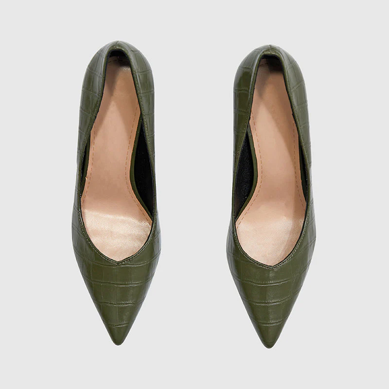 Pointed Shallow Mouth Casual Pumps - Image 6
