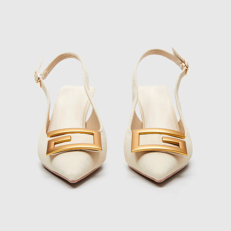 Strap Slim Kitten Heels Pumps - Image 3