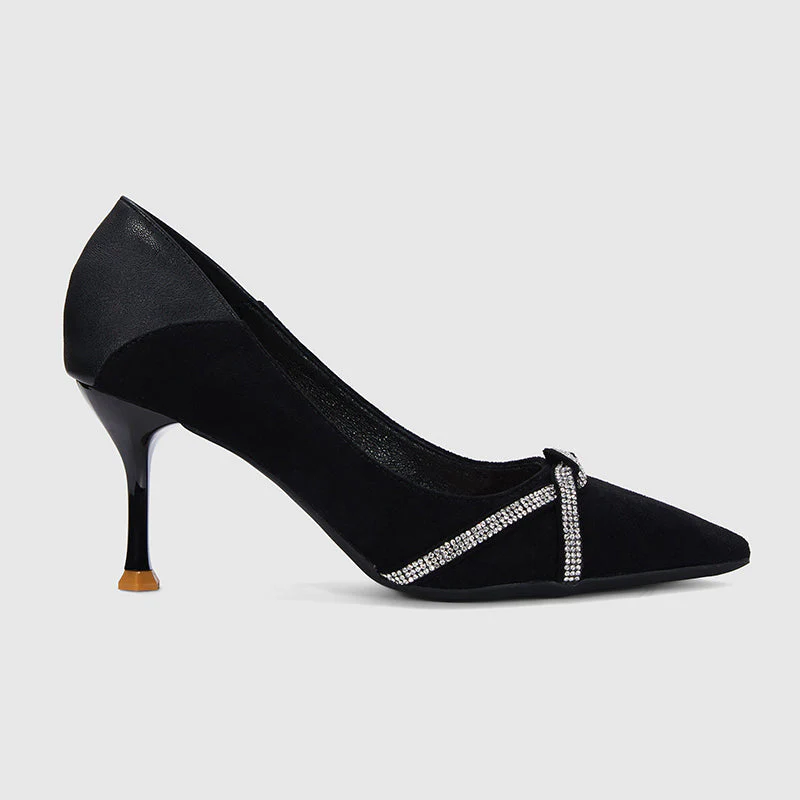 Pumps Pointy-toe High Heels Black - Image 2