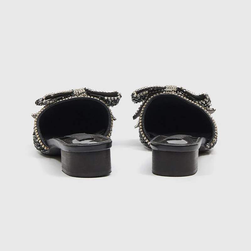Shining Outdoor Slides Flats Shoes Black - Image 4