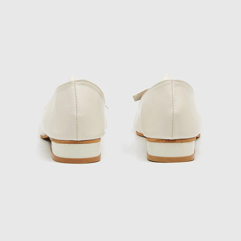 Square Toe Pumps Beige - Image 4