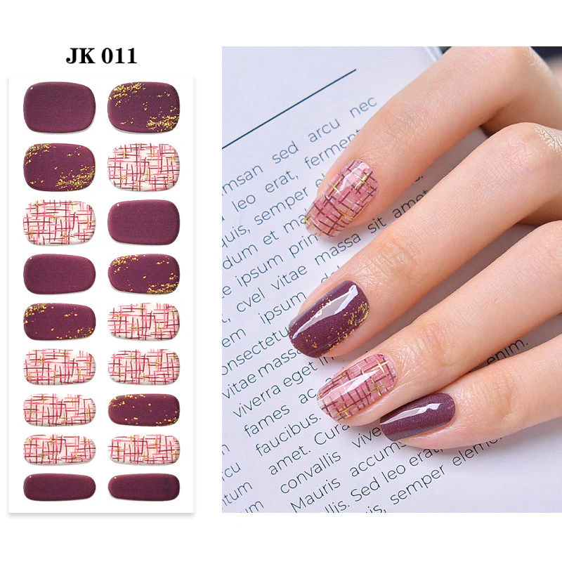 Pure Desire Wind Wear Nail Semi-baked UV Gel Nail Sticker Waterproof And Durable - Image 15