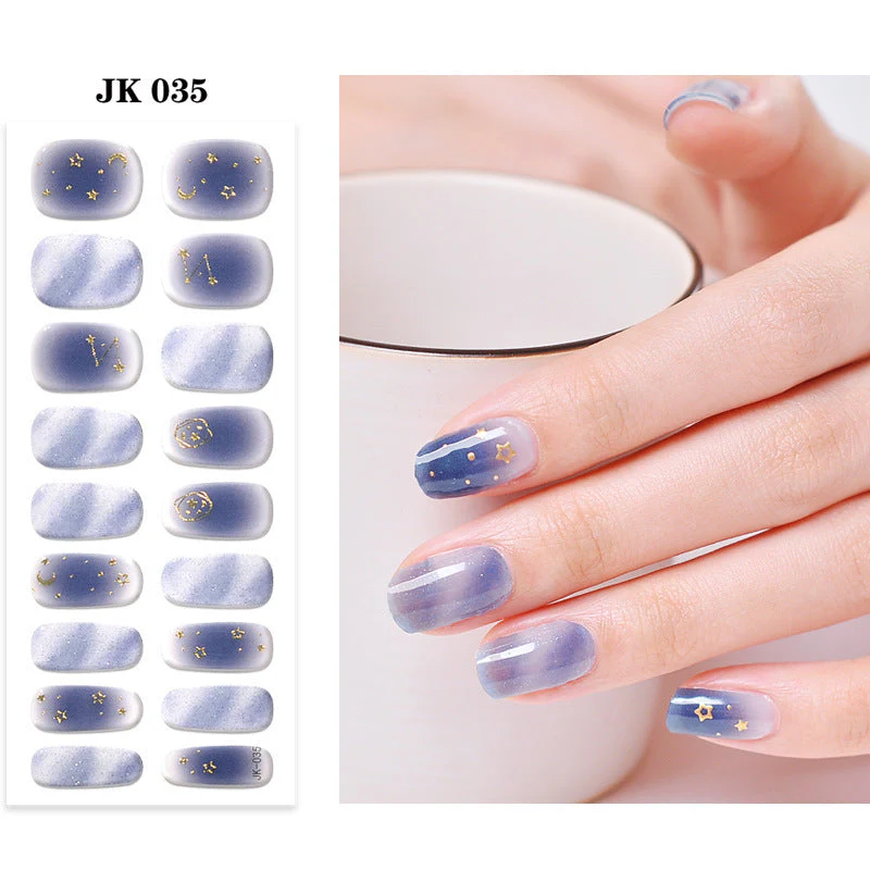 Pure Desire Wind Wear Nail Semi-baked UV Gel Nail Sticker Waterproof And Durable - Image 2