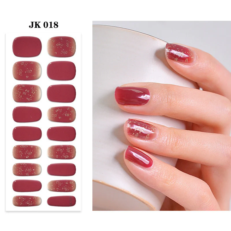 Pure Desire Wind Wear Nail Semi-baked UV Gel Nail Sticker Waterproof And Durable - Image 22