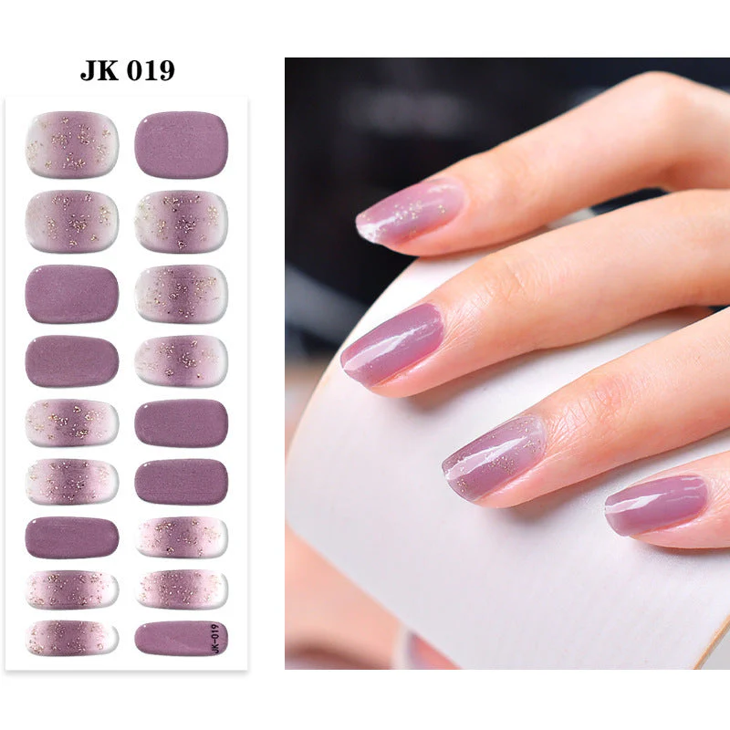Pure Desire Wind Wear Nail Semi-baked UV Gel Nail Sticker Waterproof And Durable - Image 23