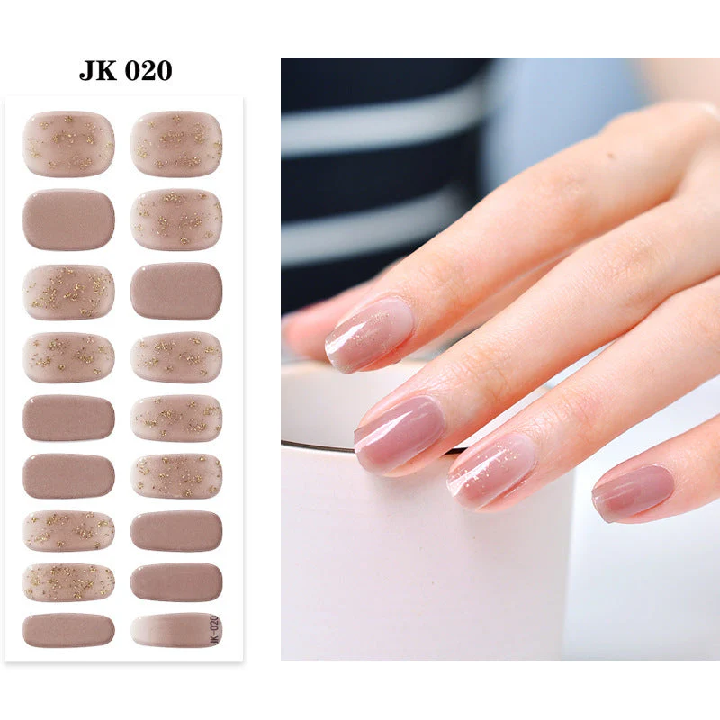 Pure Desire Wind Wear Nail Semi-baked UV Gel Nail Sticker Waterproof And Durable - Image 24