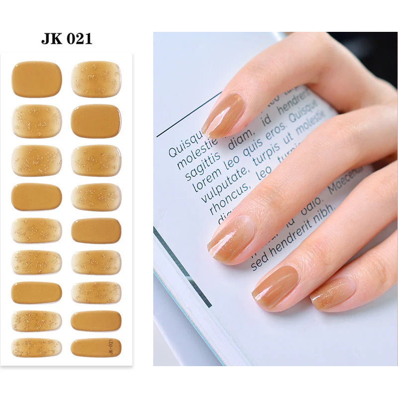 Pure Desire Wind Wear Nail Semi-baked UV Gel Nail Sticker Waterproof And Durable - Image 25