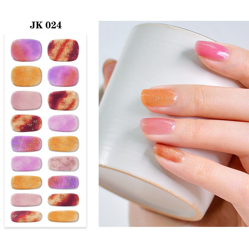 Pure Desire Wind Wear Nail Semi-baked UV Gel Nail Sticker Waterproof And Durable - Image 28