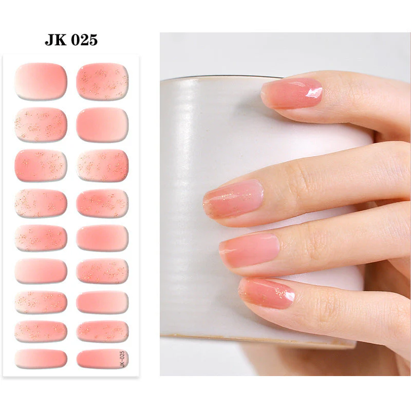 Pure Desire Wind Wear Nail Semi-baked UV Gel Nail Sticker Waterproof And Durable - Image 29