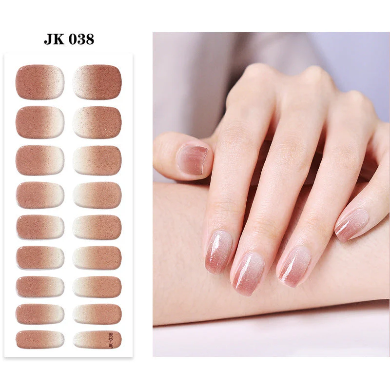 Pure Desire Wind Wear Nail Semi-baked UV Gel Nail Sticker Waterproof And Durable - Image 3