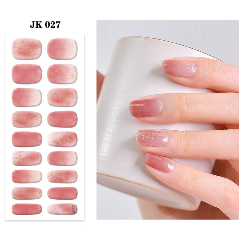 Pure Desire Wind Wear Nail Semi-baked UV Gel Nail Sticker Waterproof And Durable - Image 31