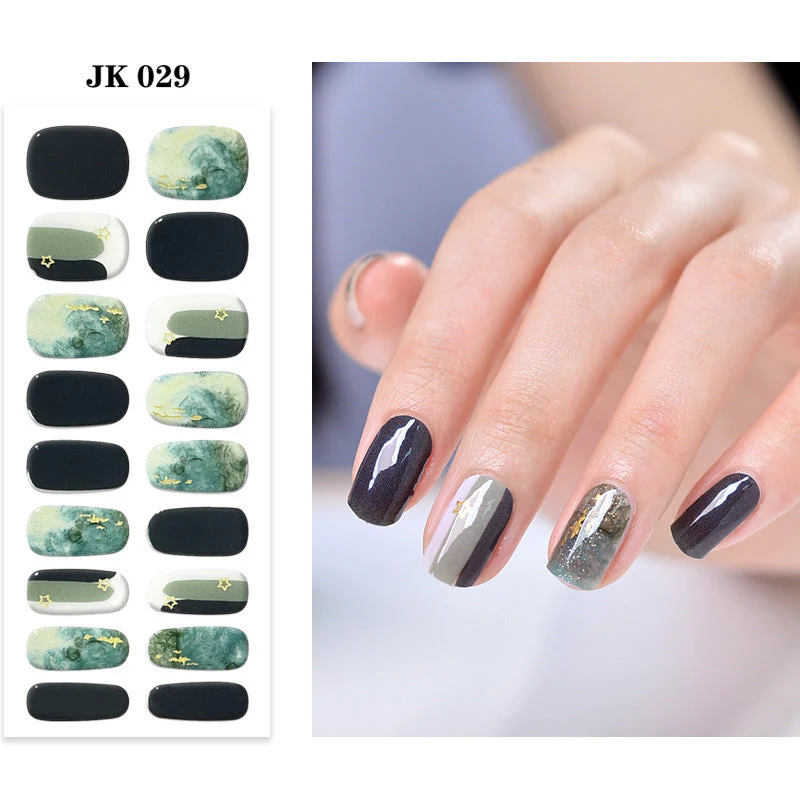 Pure Desire Wind Wear Nail Semi-baked UV Gel Nail Sticker Waterproof And Durable - Image 33