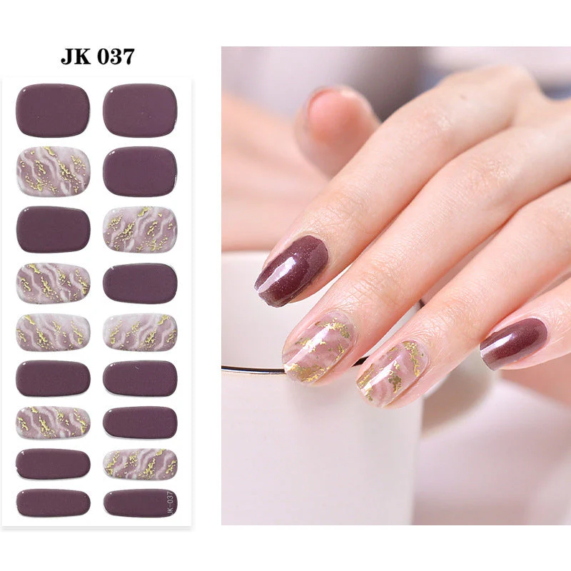 Pure Desire Wind Wear Nail Semi-baked UV Gel Nail Sticker Waterproof And Durable - Image 4