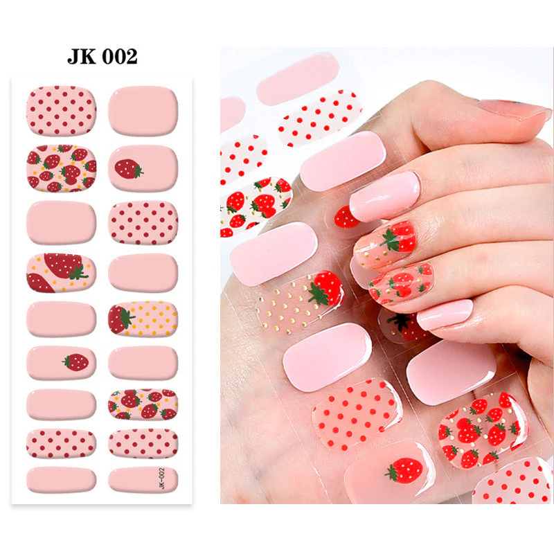 Pure Desire Wind Wear Nail Semi-baked UV Gel Nail Sticker Waterproof And Durable - Image 6
