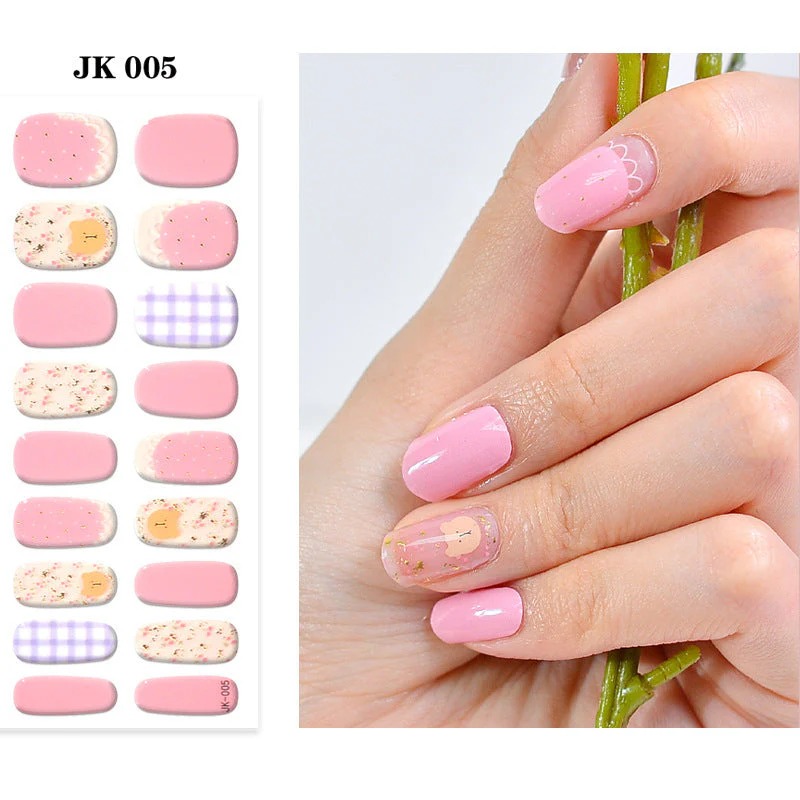 Pure Desire Wind Wear Nail Semi-baked UV Gel Nail Sticker Waterproof And Durable - Image 9