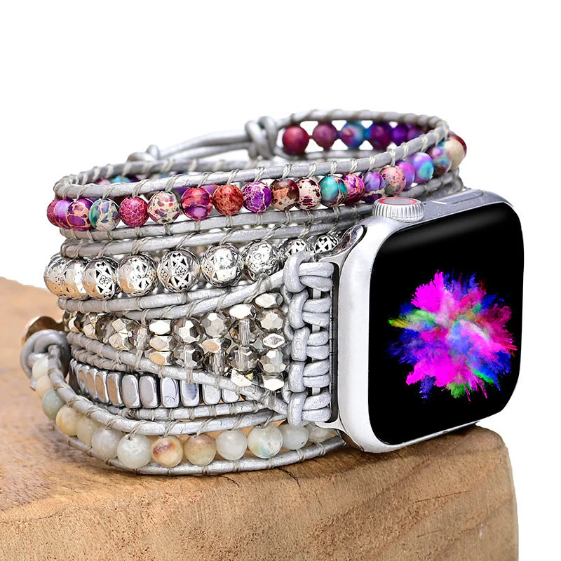 Purple Emperor Stone Natural Stone Watch Band - Image 2