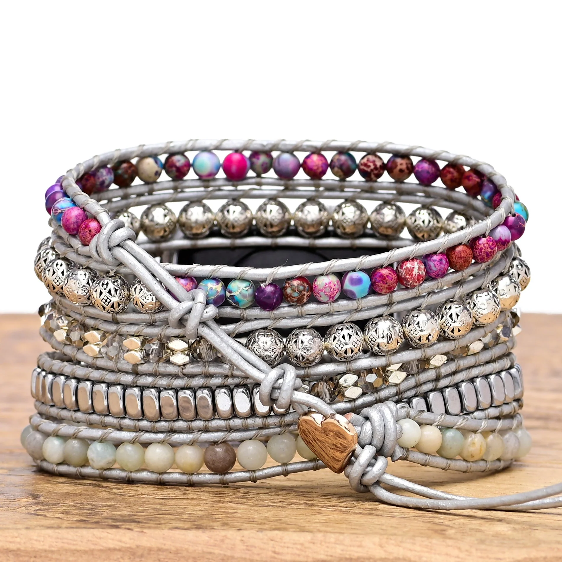 Purple Emperor Stone Natural Stone Watch Band - Image 3