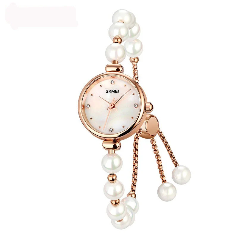 Fashionable All-match Elegant Quartz Watch Pearl Natural Stone Strap Bracelet Watch - Image 2