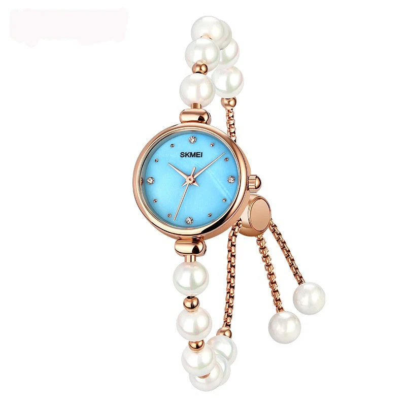 Fashionable All-match Elegant Quartz Watch Pearl Natural Stone Strap Bracelet Watch - Image 4
