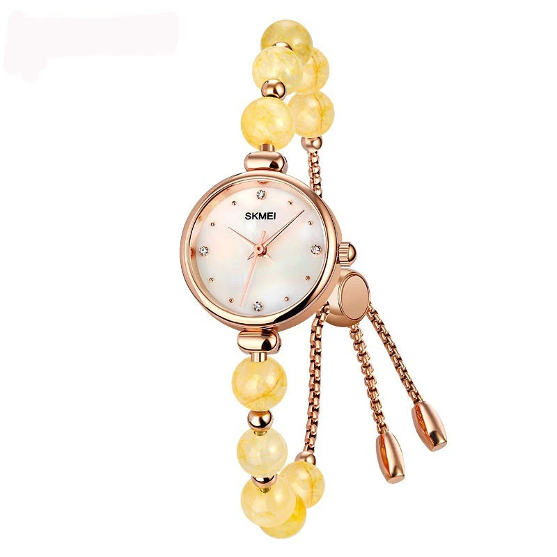 Fashionable All-match Elegant Quartz Watch Pearl Natural Stone Strap Bracelet Watch - Image 5