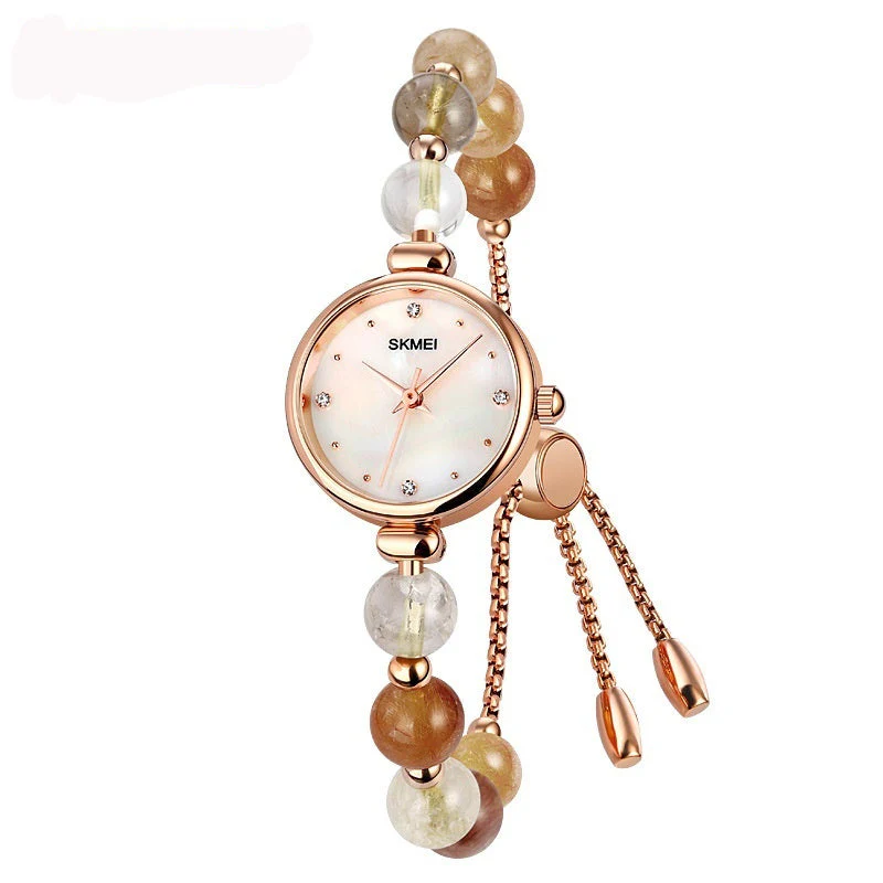 Fashionable All-match Elegant Quartz Watch Pearl Natural Stone Strap Bracelet Watch - Image 8