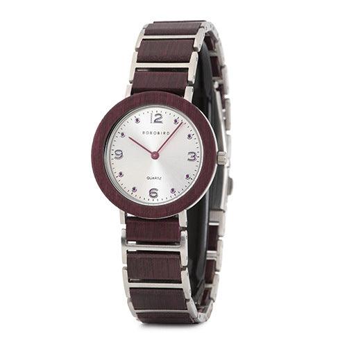 Quartz Wood Watch Waterproof Stainless Steel Casual Watch - Image 5