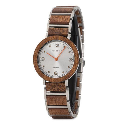 Quartz Wood Watch Waterproof Stainless Steel Casual Watch - Image 7