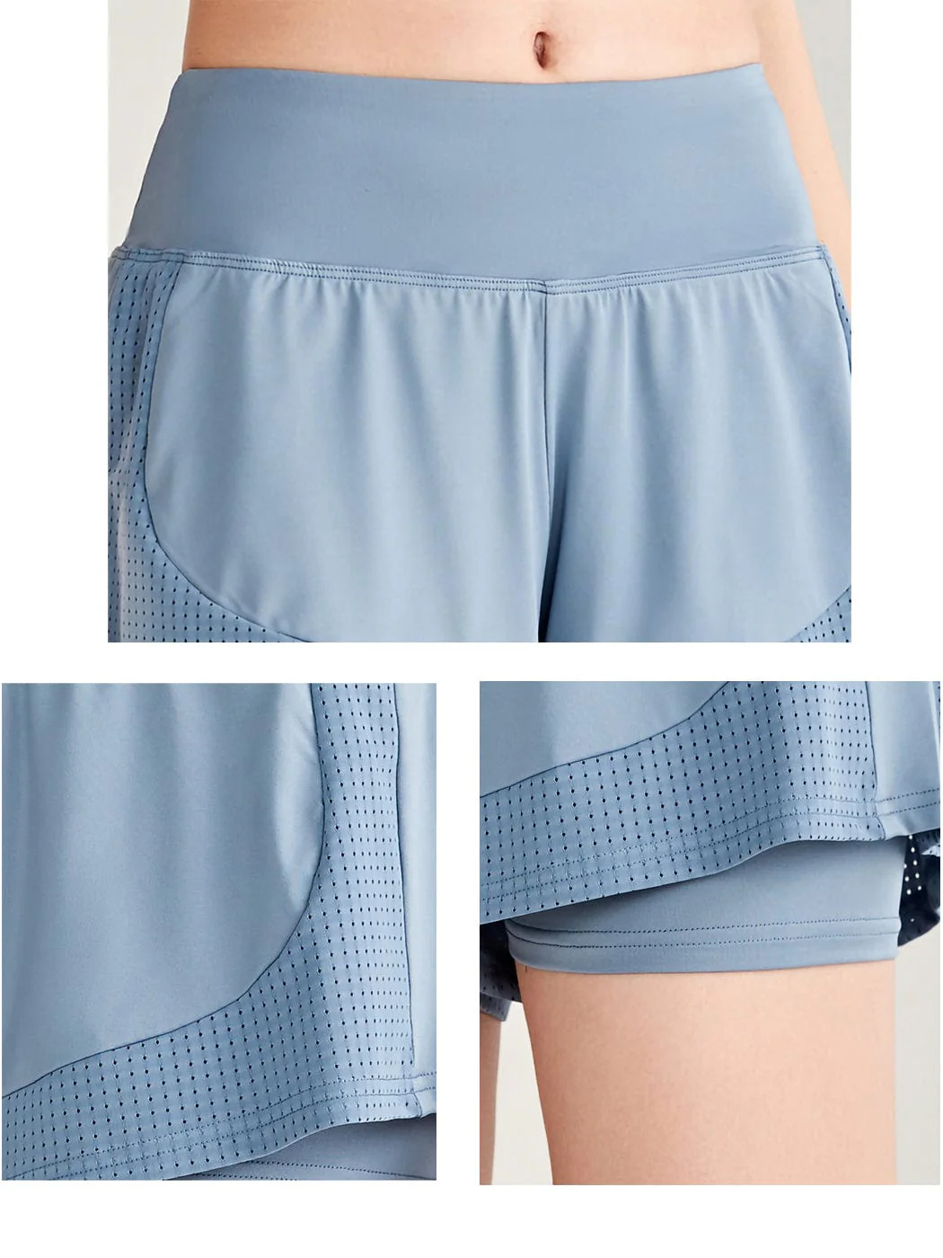 Quick Dry Loose Running Shorts 2-in-1 Gym - Image 33