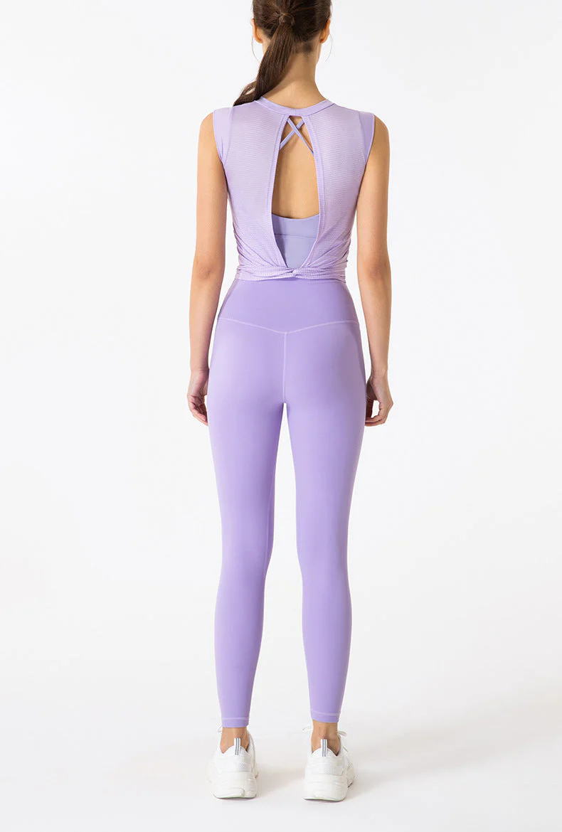 Quick Drying Sheer Sleeveless Tying Top - Image 5