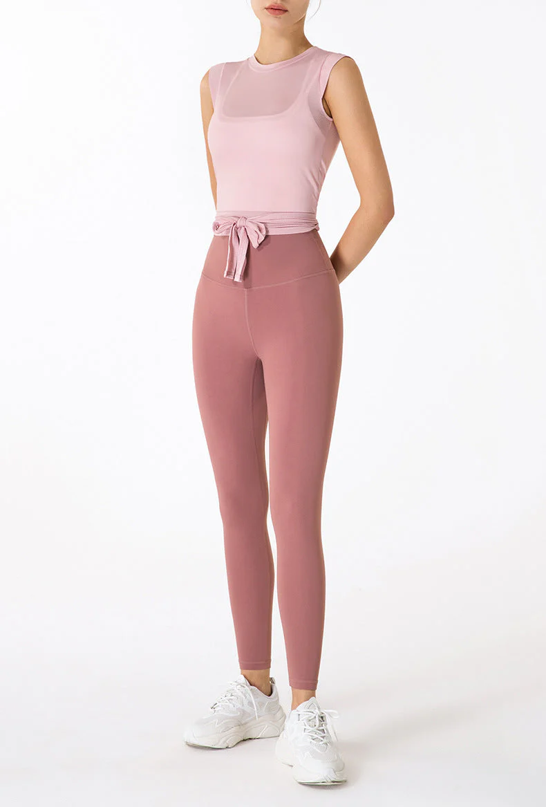 Quick Drying Sheer Sleeveless Tying Top - Image 9