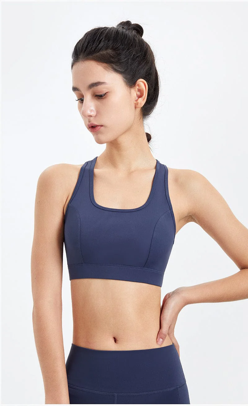 Racerback Mesh Paneling Sports Bra - Image 10