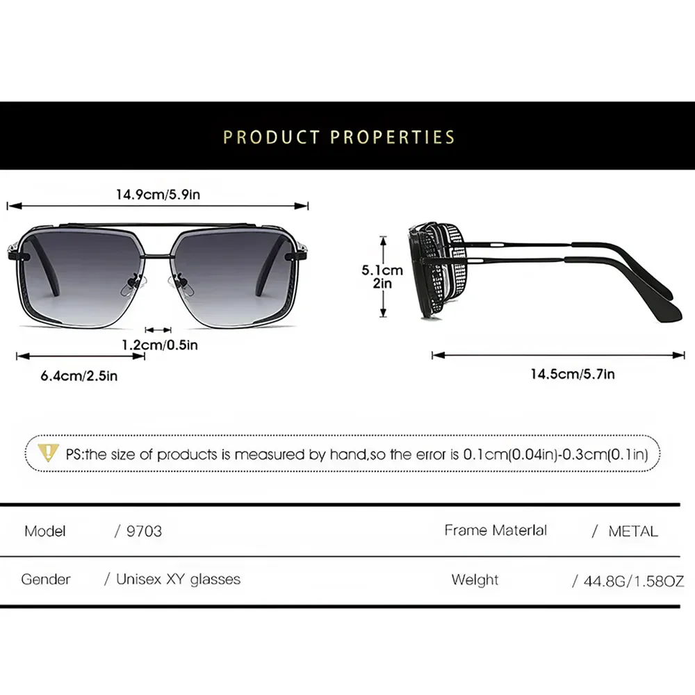 Rectangle Sunglasses with UV Protection - Image 10