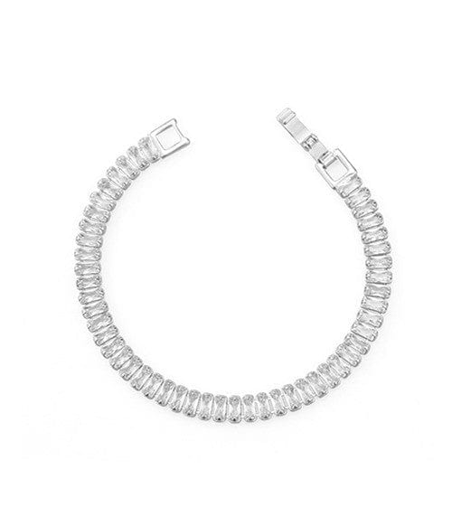 Rectangular Crystal Tennis Bracelet - Image 3