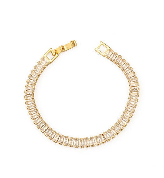 Rectangular Crystal Tennis Bracelet - Image 5