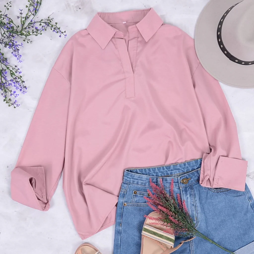 Relaxed Placket Chiffon Blouse - Image 4
