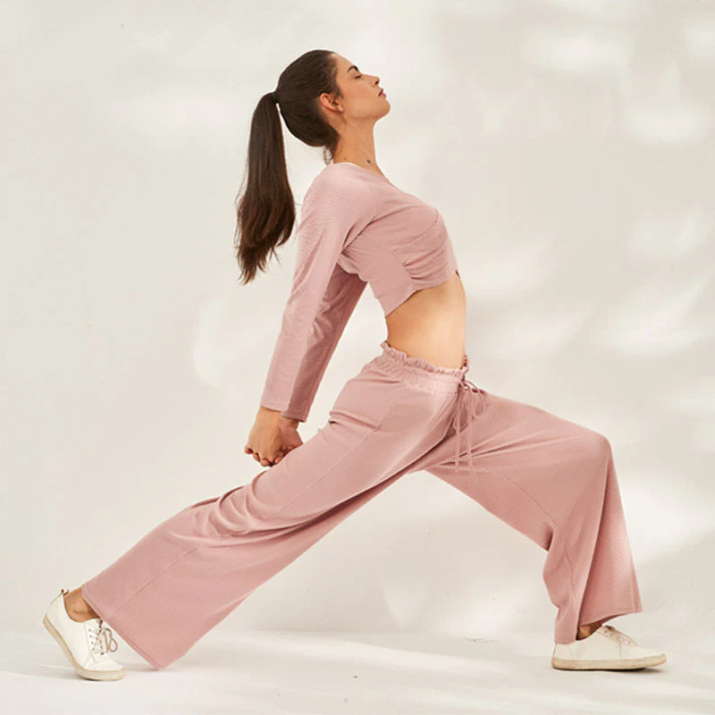 Relaxed Wide Leg Pants w/ Drawstring - Image 6